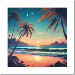 Beach, Tropical ocean Posters and Art